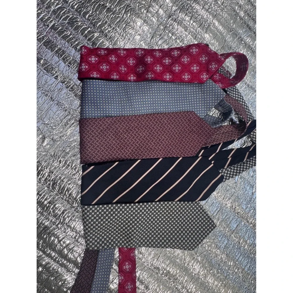 Lot of 5 Mens Neck Ties Ted Baker Brooks Brothers 346 Nautica Silk Designer
